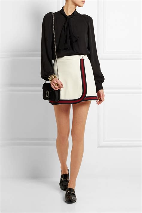 gucci pleated mini skirt